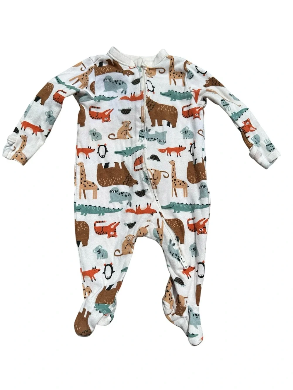 Old Navy lot of 4 footed zip closure sleeper pajamas size 0-3 months